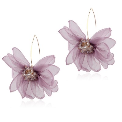 Hot selling  fashion white petals earrings