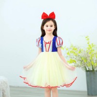 Latern Sleeve Snow White Dress for little girl